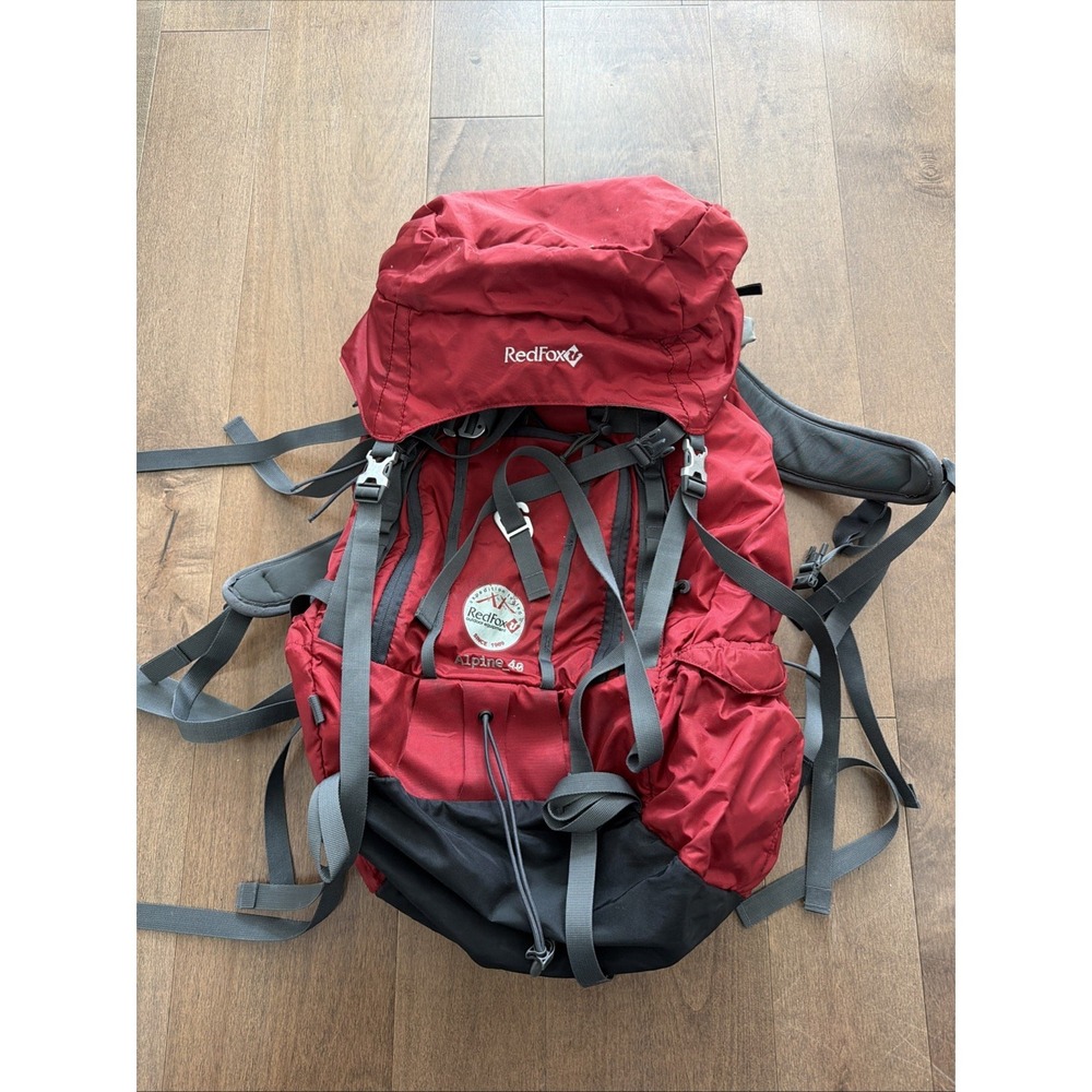 Red RedFox Alpine 40 Backpack Hiking Camping Outdoor Pack Used